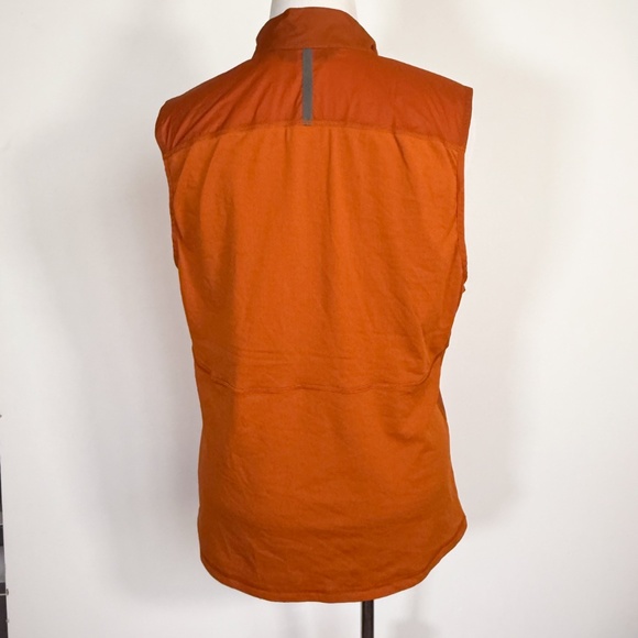 REI co-op Women's Large Outdoor Hiking zip up Vest in burnt orange Stretch Nylon - Picture 9 of 12